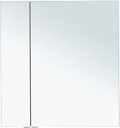 Aquanet Зеркальный шкаф Алвита New 80 дуб веллингтон белый – фотография-3